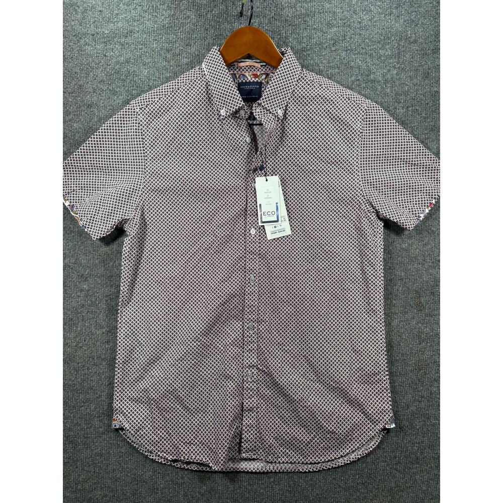 Denim & Flower Ricky Singh Men's M Short Sleeve Button Down Shirt Pindot